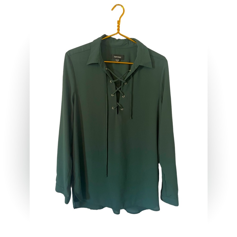 Karen Kane‎ Woman’s Green Blouse, Size XL